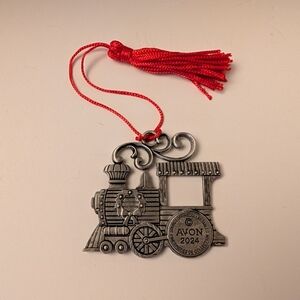 Avon 2024 Pewter Silver Train Ornament